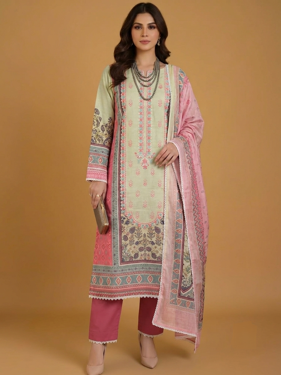 Zohar Luxury Cotton Three-Piece Suit