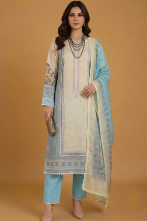 Sidrat Luxury Cotton Three-Piece Suit