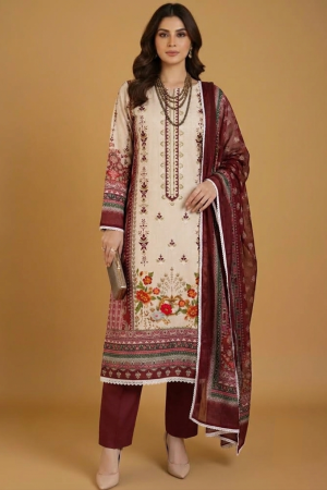 Ilham Luxury Cotton Three-Piece Suit
