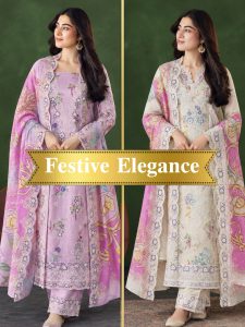 Pastel Blossom Embroidered Lawn
